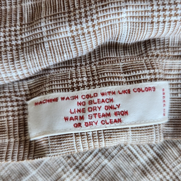 **SOLD** Brooks Brothers 100% Irish Linen Brown Plaid Long Sleeve Shirt Size L - Picture 6 of 6